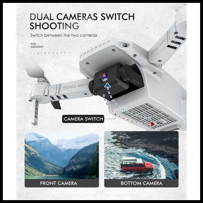 Quadcopter Drone Mini Lipat Dual Kamera 4K Hgiyi - Kf609
