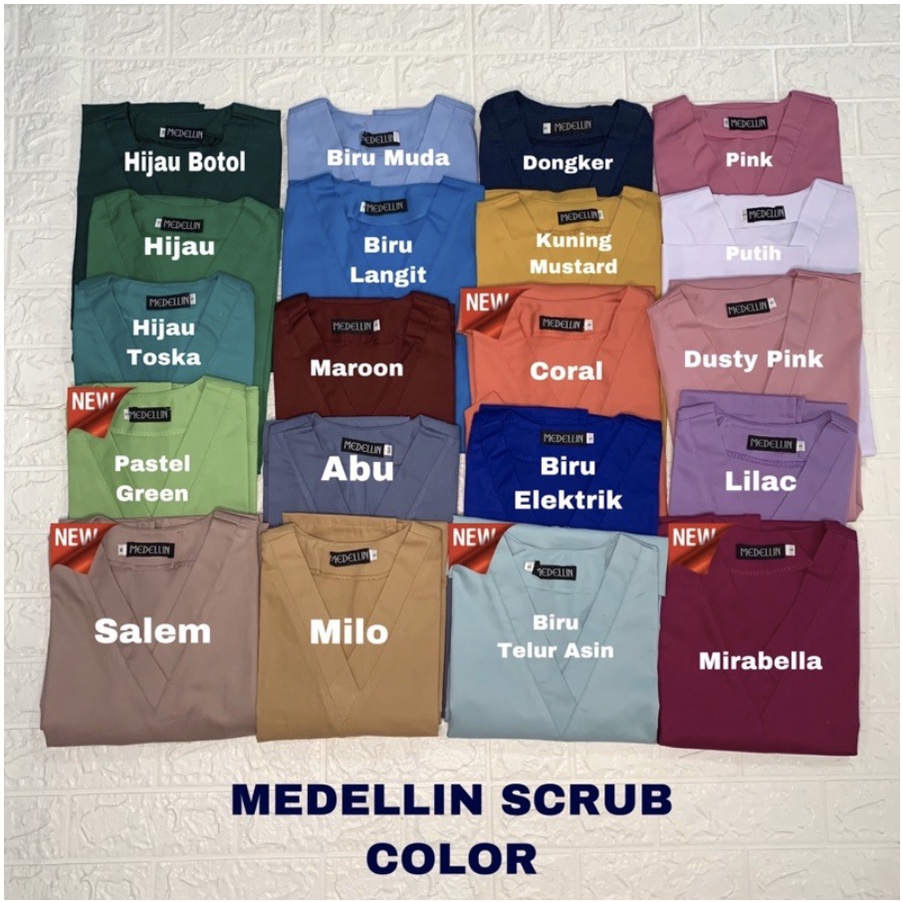 BAJU OK MEDELLIN / BAJU OKA , BAJU JAGA / SCRUB MEDIS , BAJU PERAWAT (UNISEX)