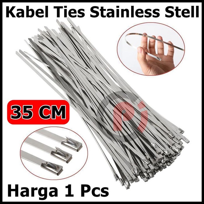 Kabel Cable Tie zip ties bahan besi stainless stell panjang 35 cm