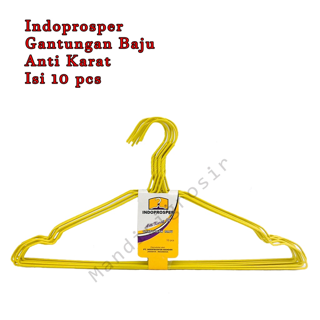 Gantungan Baju * Indoprosper * Anti Karat *  Isi 10 pcs