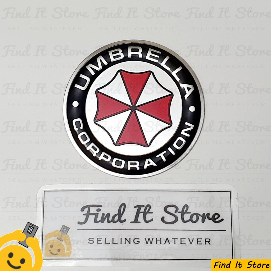 Emblem Umbrella Corporation Resident Evil 3D Sticker Alumunium Metal