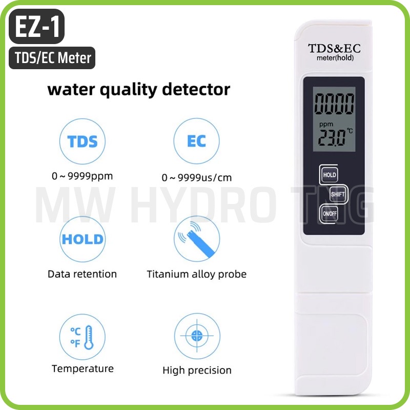 Alat Ukur Hidroponik - TDS &amp; EC meter