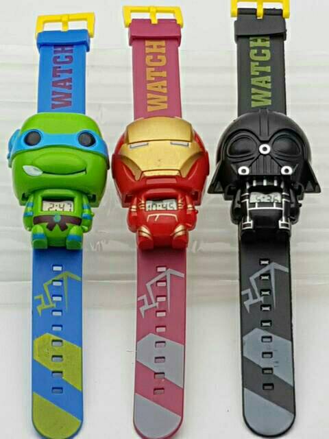 Cod Bayar Tujuan Jam Tangan Anak-Anak Character Multifunction Rubber Digital