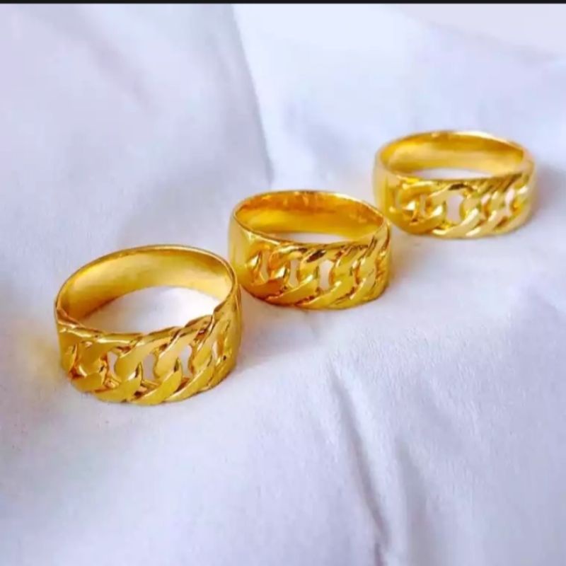 cincin wanita rantai terbuat dari koin asli tidak mudah luntur