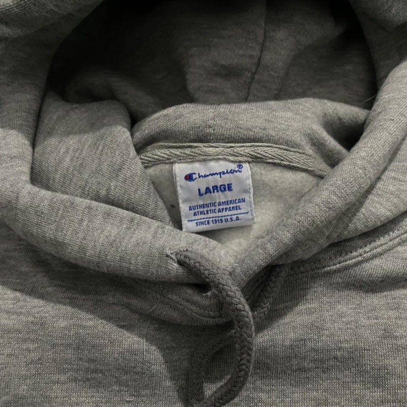 SWEATER HOODIE CHAMPION BASIC BORDIR GREY JAPAN MARKET CMT ORIGINAL