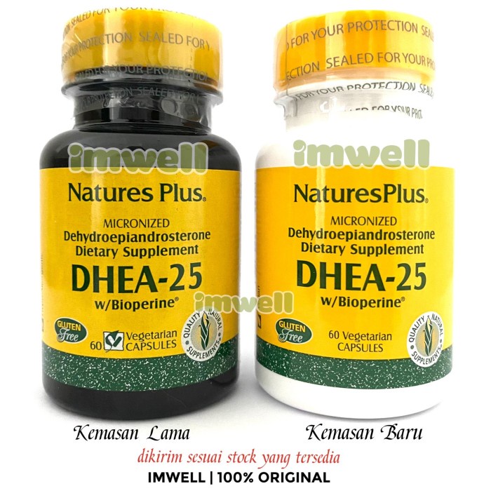 {cantikstore} Natures Plus DHEA 25 Bioperine Vitamin Hormon 60 - 100  Murah