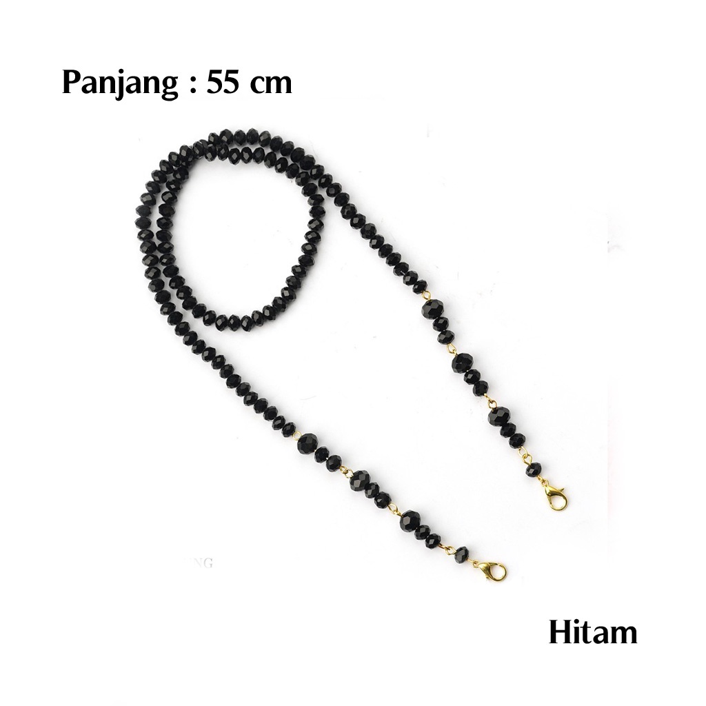 Gantungan Kalung Strap Masker Tali Masker Kristal 55&amp;60 cm