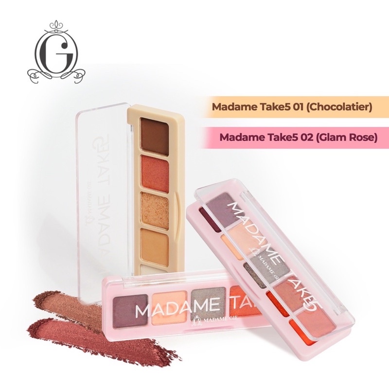 up.x -- madame gie take 5 eyeshadow palette -- madame gie eyeshadow pallete take 5 terbaru