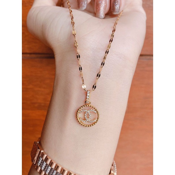 Terlaris  Fashion Perhiasan Accesories Wanita Kalung Chanel Mata AV-30 Xuping Asli ( COD )