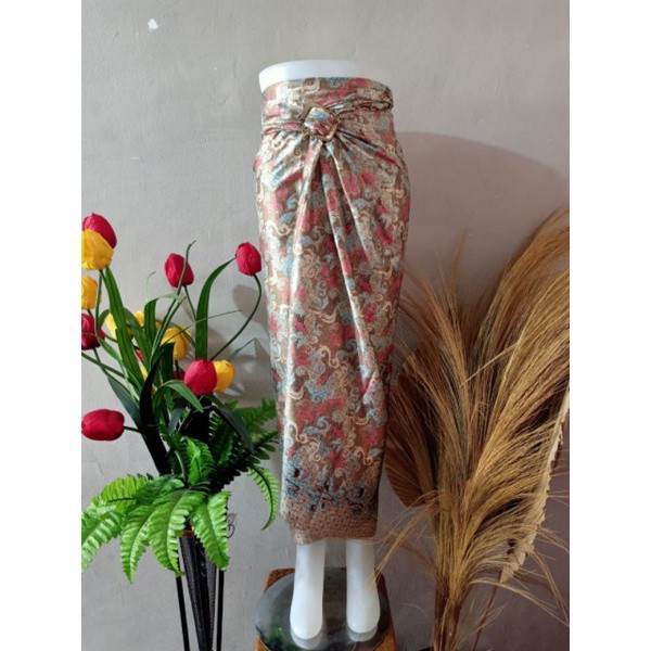 ROK LILIT INSTAN JEIVA REMPEL MAXI BATIK WANITA / ROK BAWAHAN KEBAYA / ROK LILIT BATIK WANITA-klasik salem