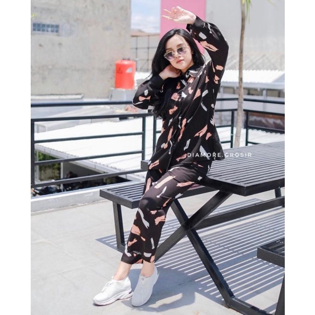 set rayon tie dye / gisel set (COD)-MILLIE set