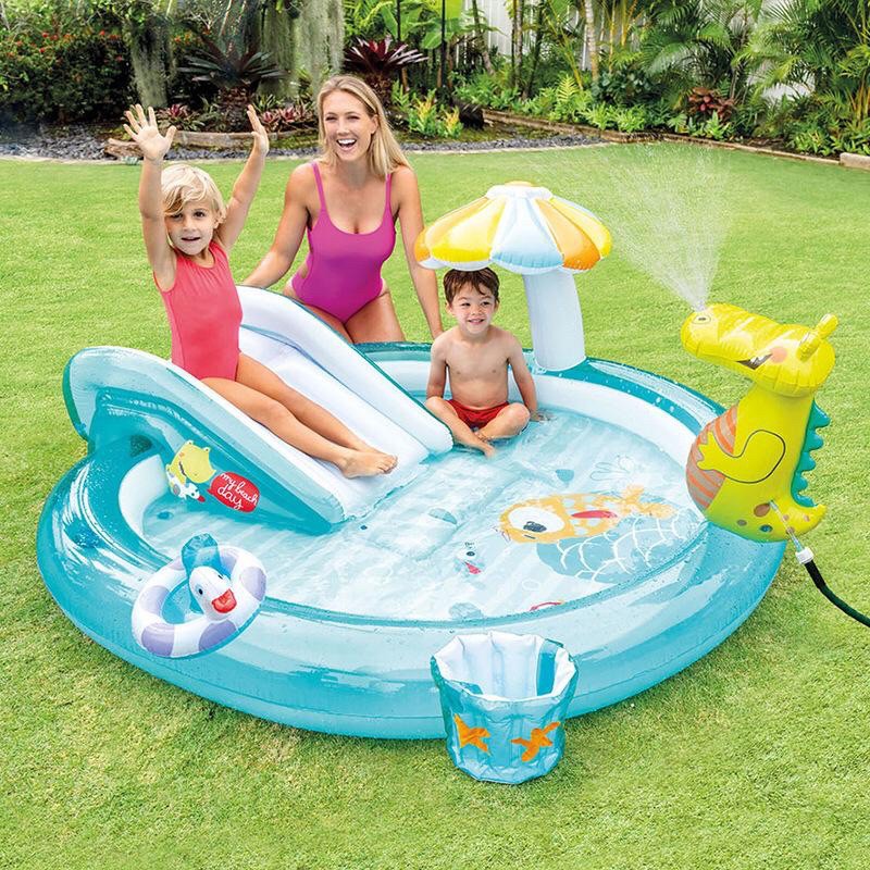 Kolam renang anak perosotan Intex Gator Play Center 57165