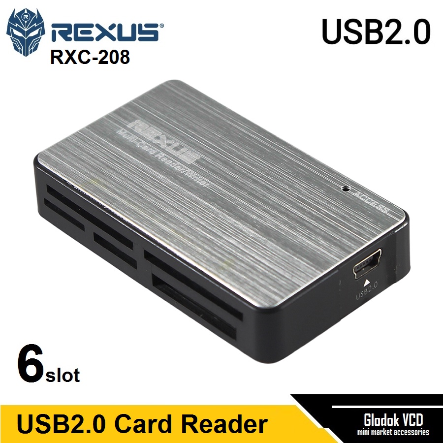 Card Reader 6 slot USB 2.0 Rexus RXC-208