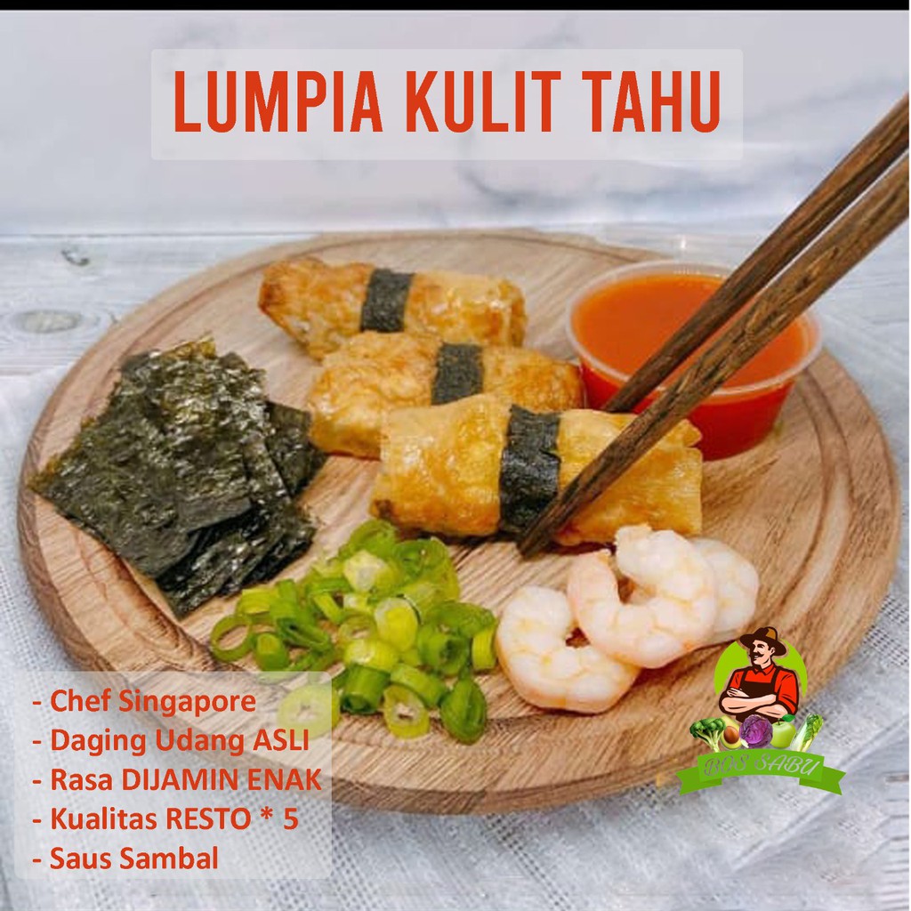 

Dimsum Lumpia Udang Kulit Tahu Premium Halal 12 Pcs Frozen 300Gr