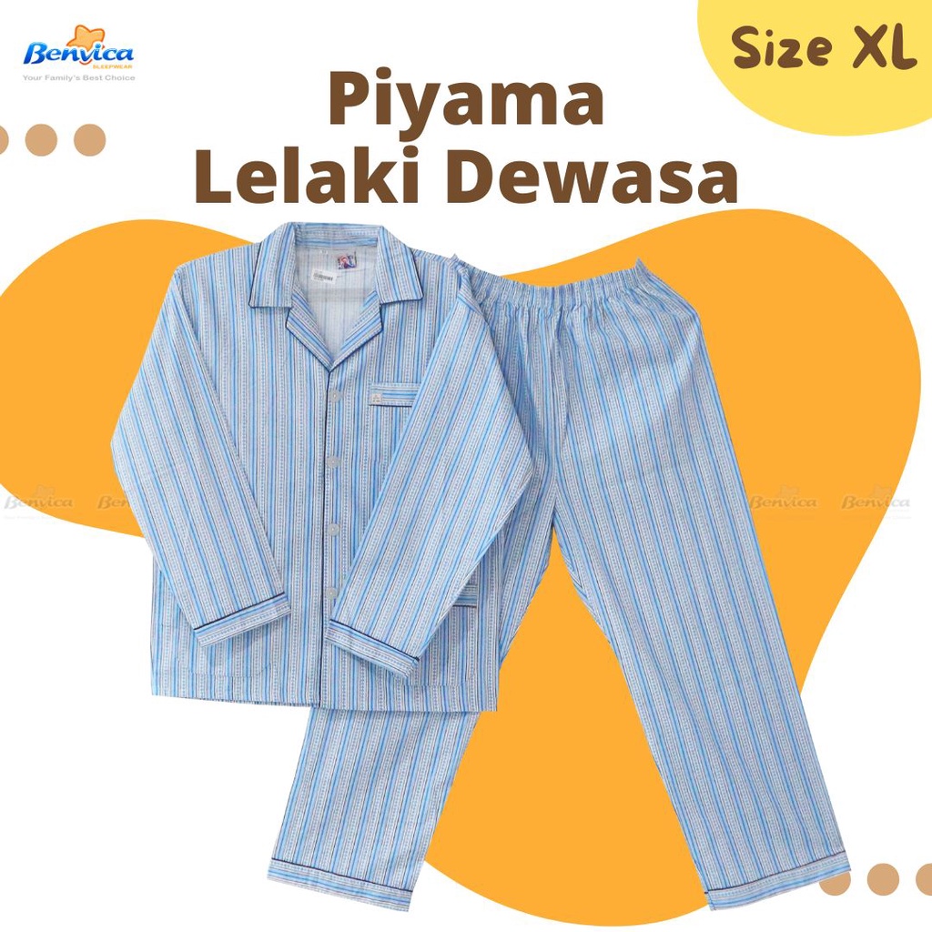 BAJU TIDUR PIYAMA LAKI-LAKI DEWASA XL SWAN