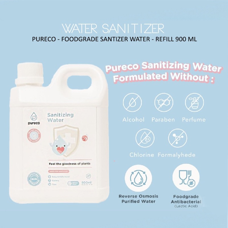 Pureco Refill 900ml Liquid Detergen Fruit Vegetable Bottle Baby Wash Fabric Softener Floor Cleaner