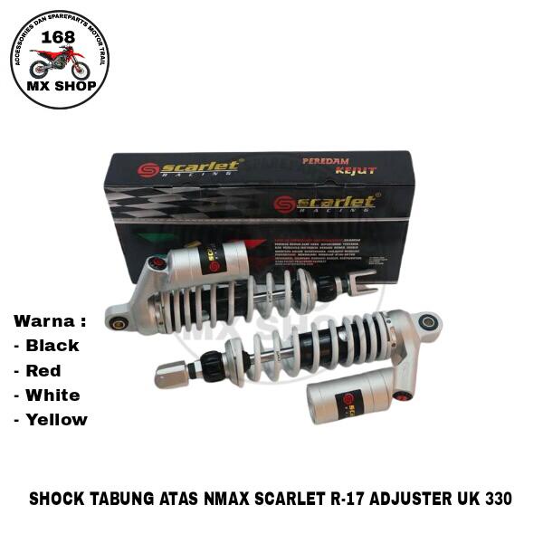 Shockbreaker Sokbeker Shock Tabung Atas Nmax Scarlet R71 Adjuster Ukuran 330