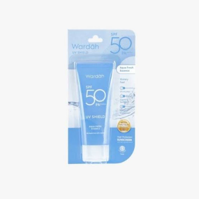 [Dijamin 100% ORI] WARDAH UV SHIELD AQUA FRESH ESSENCE SPF 50PA++++/sunscreen spf 50/sunblock wardah