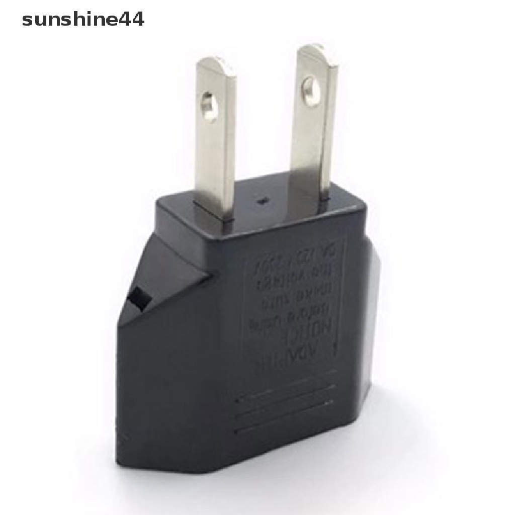 Sunshine Adapter Konverter Power Plug EU Ke US / USA Untuk Travel