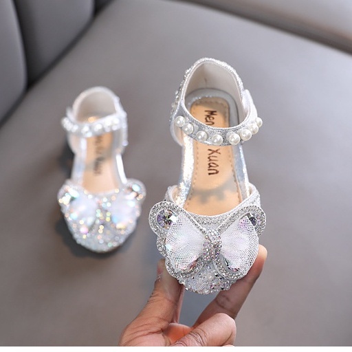 CHUBBI 32 Sepatu Pesta Anak Perempuan Crystal Kupu Mutiara