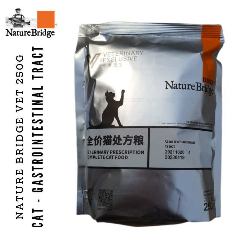 Nature Bridge Vet Cat Gastrointestinal Tract 250g Makanan Kering Eceran - Makanan Kucing Diare Gangg