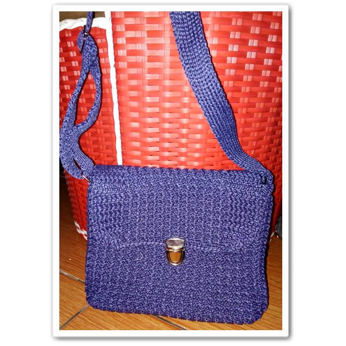 Tas Selempang Rajut Gesper Polos dan Varian warna | KNIT SLING BAG LEMBANG