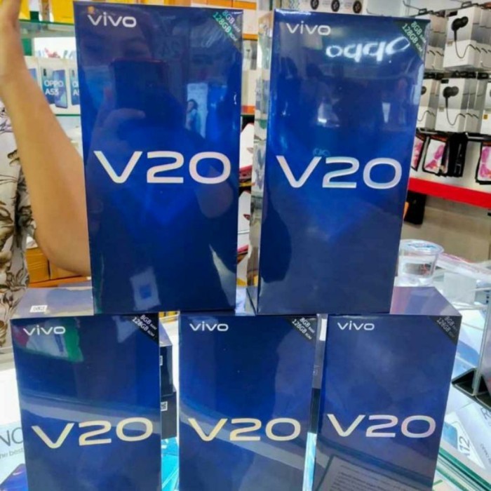 Vivo V20 8/128 - RAM 8GB Rom128GB  - Baru - Garansi Resmi - Hitam - Ungu - Putih