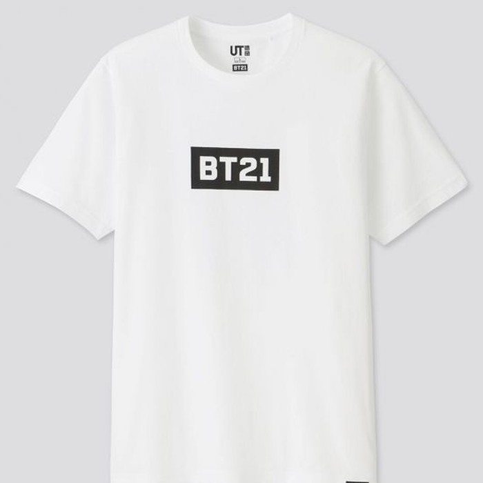 Kaos Baju Obral Combed 30s Distro Bt21 X Uniqlo Polos Custom Bt 21