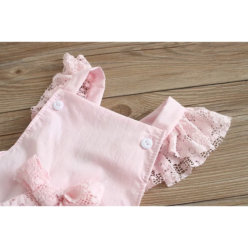 (free bandana) 0-6bln JUMPER RUFFLE BASIC BAYI | JUMPSUIT ROMPER BAJU PAKAIAN ANAK catalog YQER YF