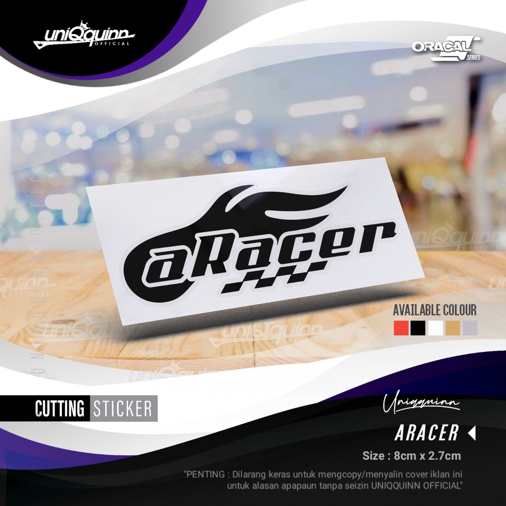 

UQ Stiker aRacer / Cutting Sticker Custom Waterproof