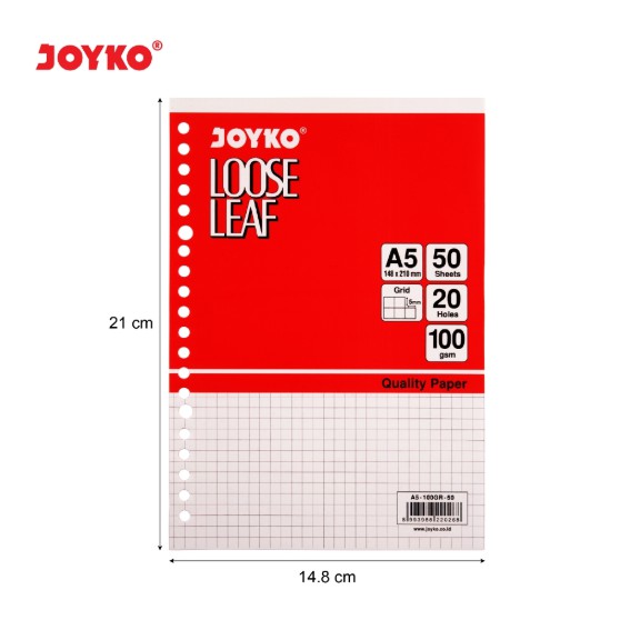 

LOOSE LEAF A5 B5 GRID DOT PLAIN GARIS 100 GRAM JOYKO 50 SHEETS ISI BINDER REFILL KOTAK MOTIF WARNA