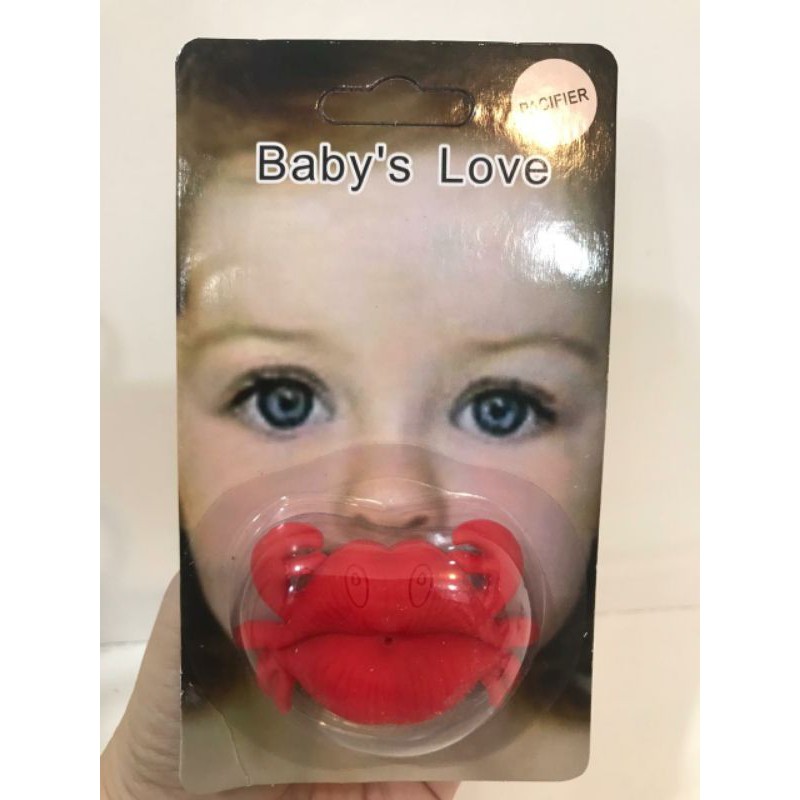 Empeng Karakter Bibir Kepiting / empeng gepeng bayi lucu