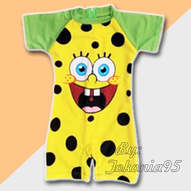 Spongebob Edition - Baju Renang Karakter Anak 3 4 5 6 7 Tahun