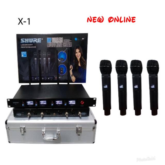 Mic wireless Shure X1 UHF 4mic pegang