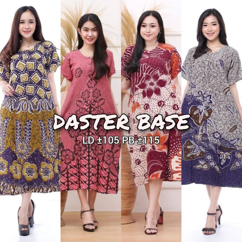 Daster Base Standar Lengan Pendek Bisa Untuk Busui Bumil Kancing Depan Motif Batik Kekinian