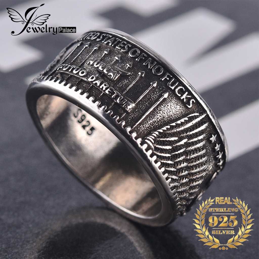 925 sterling silver cincin pria perhiasan gaya vintage