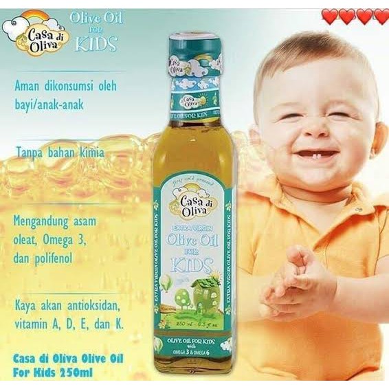 

EVOO (extra virgin olive oil) CASA DI OLIVA Casa di olivia for Kids Minyak Zaitun Bayi Anak 250ml