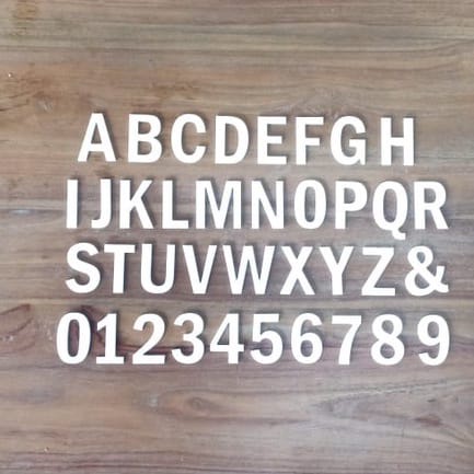 Huruf timbul akrilik 5cm tebal 3mm