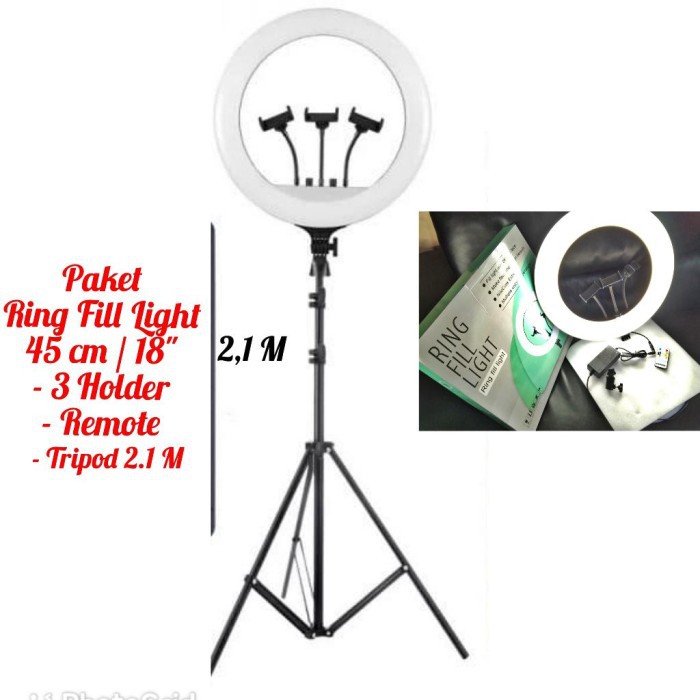 SELFIE RING FILL LIGHT 45CM + TRIPOD 2,1M ACC