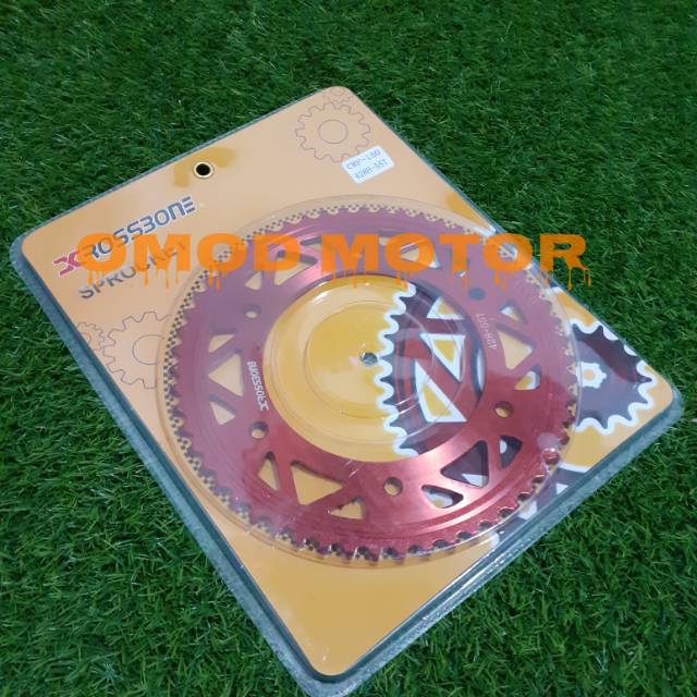 Gear Belakang Merah CRF 150 L 55 Gir 55T Crossbone Red