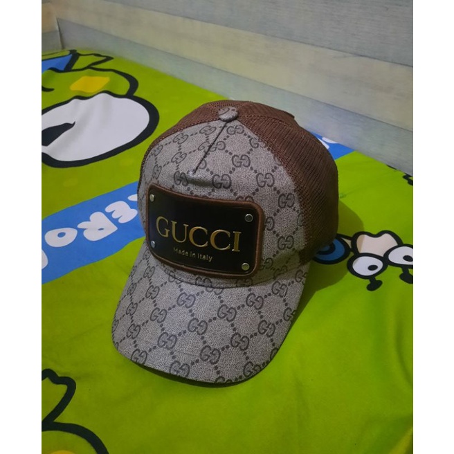 Topi Gucci Original Logo Plat Besi Second / Trhift