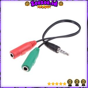 Splitter Audio Cable 3.5mm Male to 3.5mm HiFi Microphone and Headphone