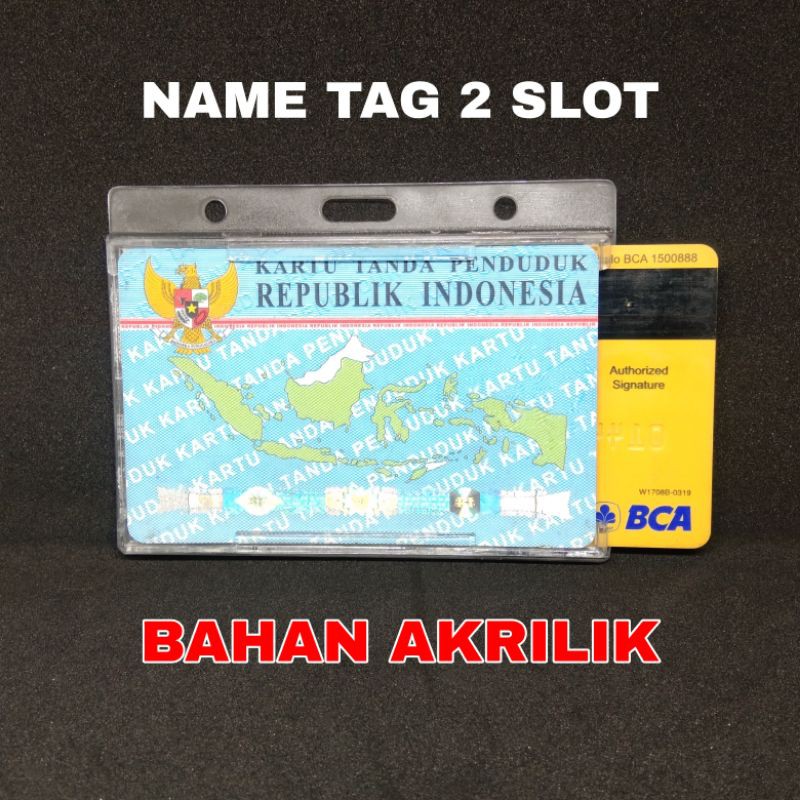 

FRAME ID CARD 2 SLOT ID CARD HOLDER YOYO Name Tag Case Card Tempat Kartu Pelindung Kartu