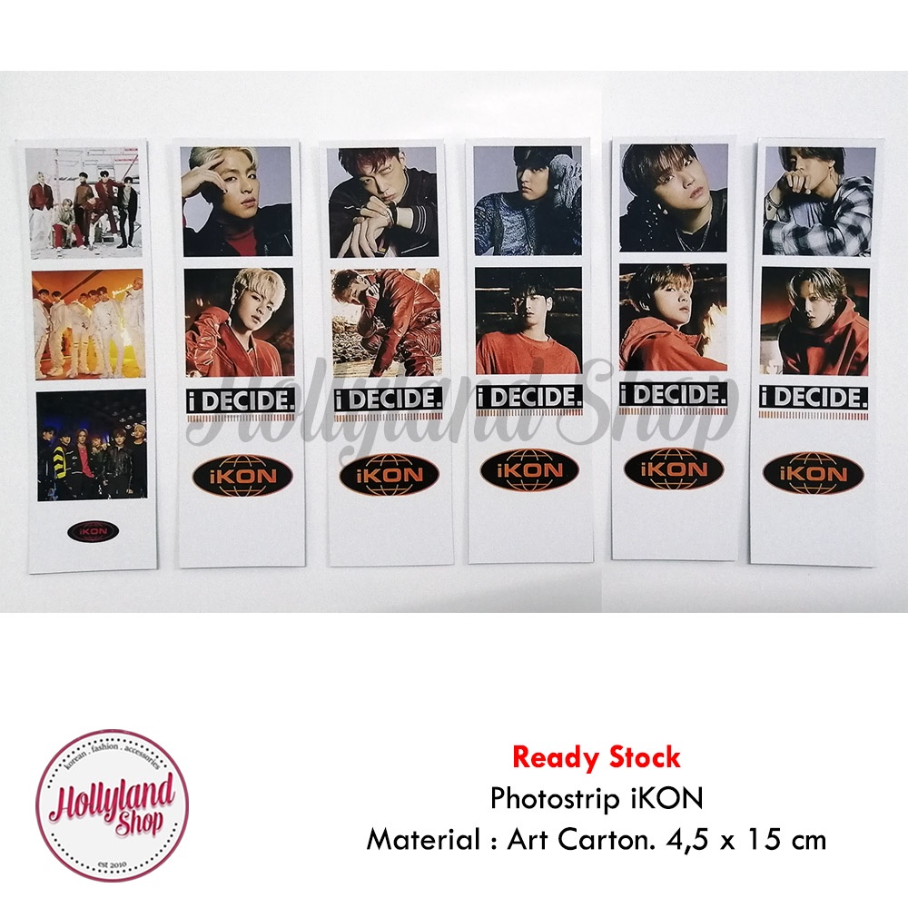 

Photostrip Bookmark iKON (3pcs)