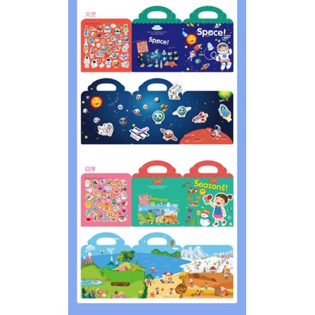

REUSABLE STICKER BOOK Buku stiker ajaib dipakai ulang