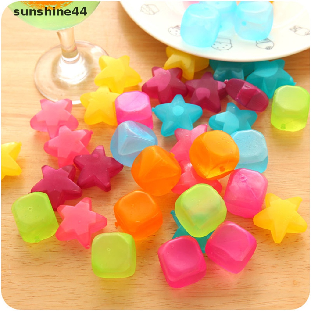 Sunshine 6pcs Cetakan Es Batu Bentuk Buah / Persegi reusable