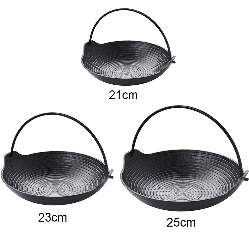 Solighter Cast Iron Pan Kompor Dapur Ala Jepang Peralatan Masak Cast Iron Outdoor Camping Cooking Pot