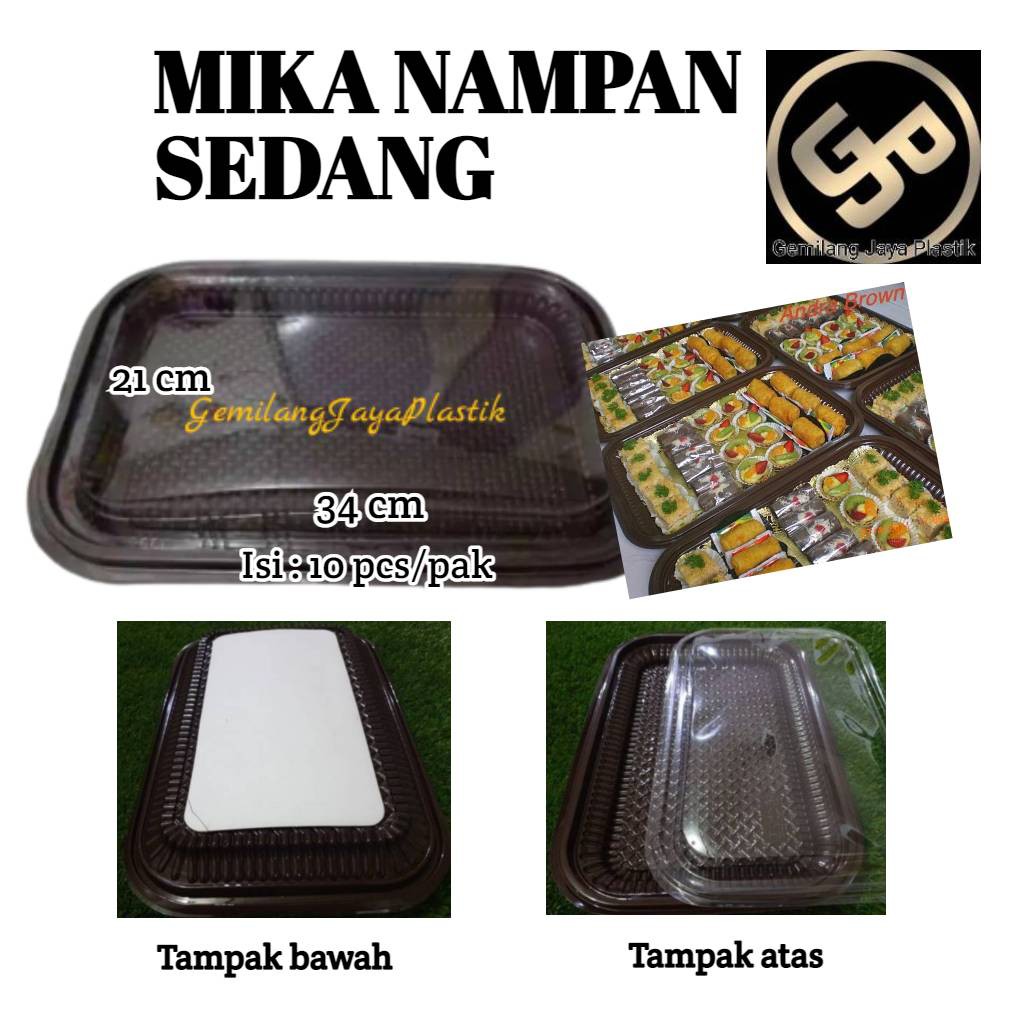 Mika Nampan Sedang/Mika Nampan Kue Medium/Tray Nampan 1628 (isi 10pcs)