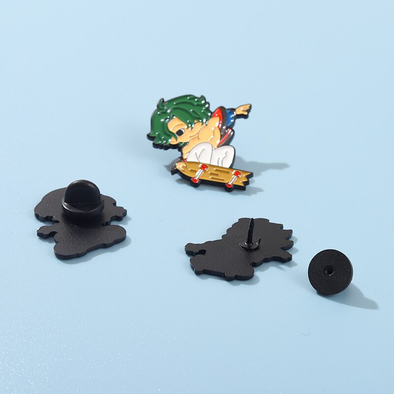 Bros Pin Enamel Desain Kartun Anime 5 Gaya Untuk Hadiah Teman