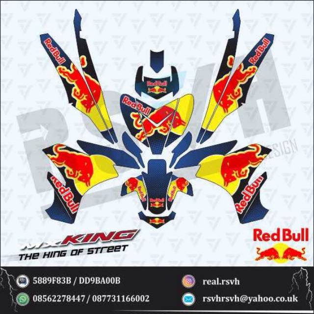 Decal Motor Yamaha MX King - Redbull Edition